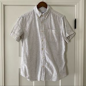 Sonoma Men's Short Sleeve Button Down Shirt – White / Cream